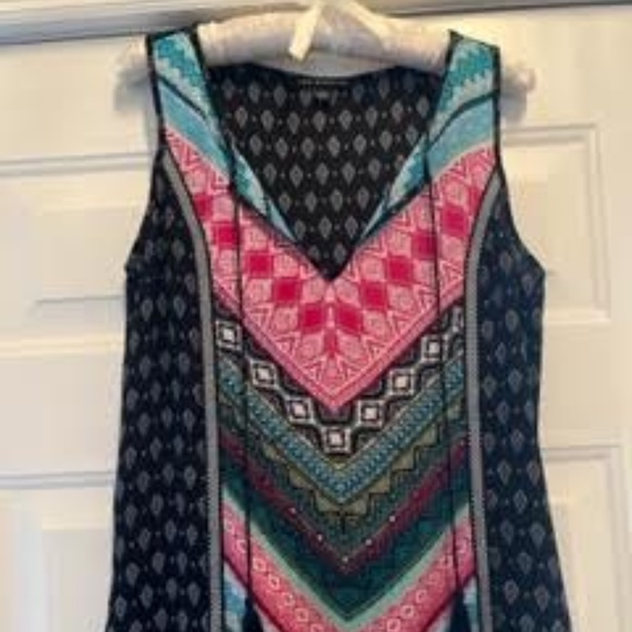 Zac & Rachel tank top Black with pink and blue - Picture 2 of 3